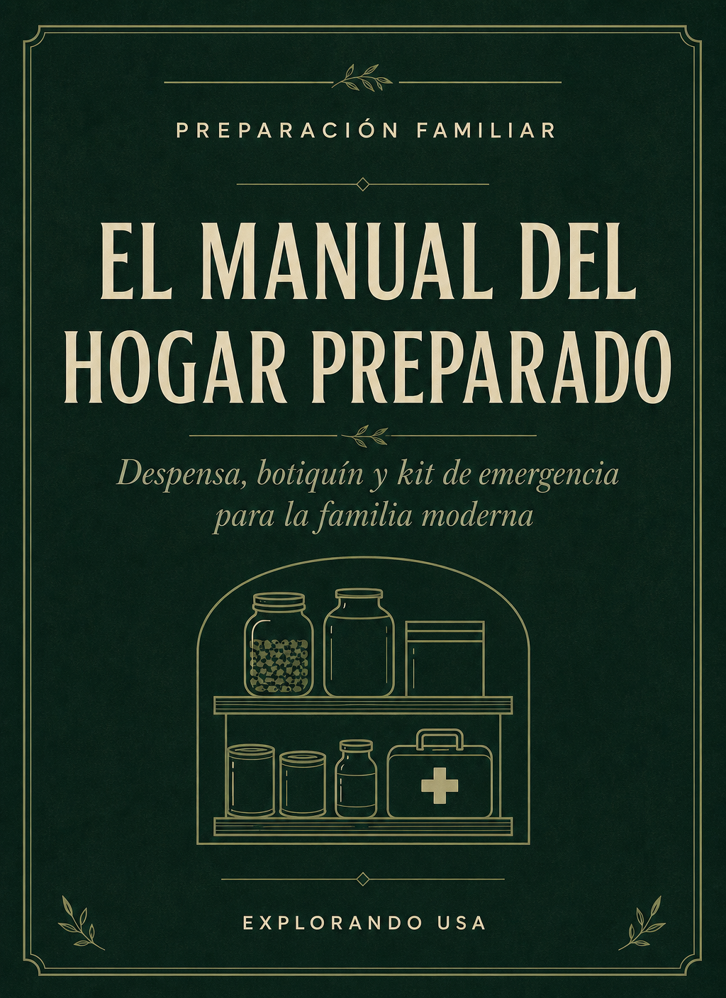 Portada del ebook El Manual del Hogar Preparado: despensa, botiquín y kit de emergencia para la familia moderna, por Explorando USA
